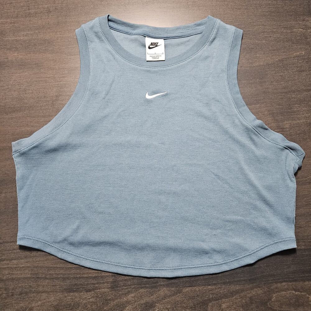 Nike Sportswear Women's Tight Cropped Mini-Rib Tank Top Size Large